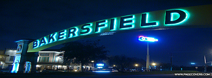 Bakersfield Sign At Night